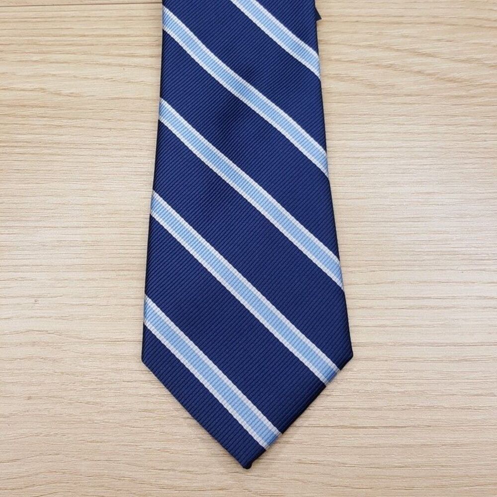 CLUB ROOM Mens Neck Tie Blue Diagonal Stripe Modern Classic Preppy Necktie